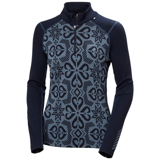 Load image into Gallery viewer, Helly Hansen Womens Lifa Merino Midweight 1/2 Zip Base Layer
